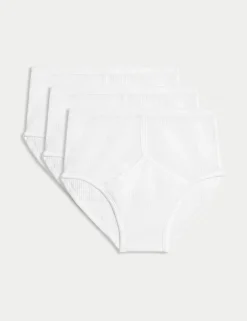 3 Pack Pure Cotton StayNew™ High Waist Mesh Briefs