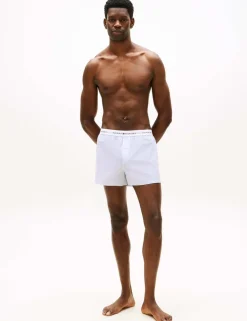 2 Pack Pure Cotton Striped Woven Boxers