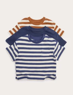 3 Pack Pure Cotton Striped Tops (0-3 Yrs)