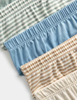 10 Pack Pure Cotton Stripes & Solids Briefs (2-14 Yrs)
