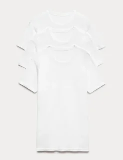 3 Pack Pure Cotton T-Shirt Vests