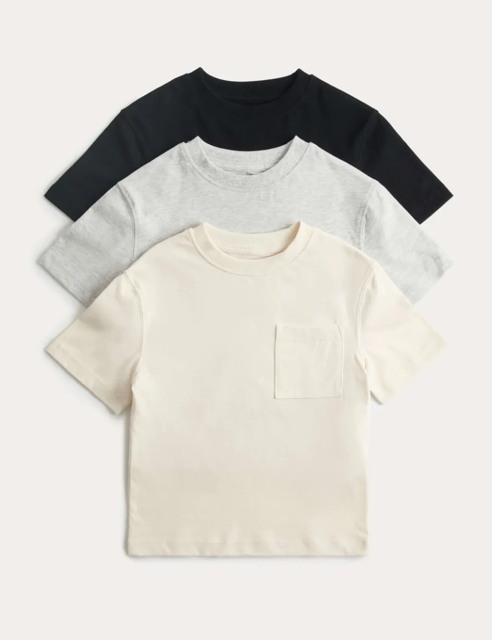 3 Pack Pure Cotton T-Shirts (2-8 Yrs)
