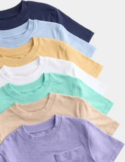 7 Pack Pure Cotton T-Shirts (2-8 Yrs)