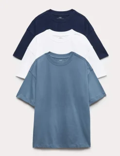 3 Pack Pure Cotton T-Shirts (6-16 Yrs)