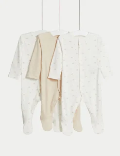 3 Pack Pure Cotton Turtle Sleepsuits (0-3 Yrs)