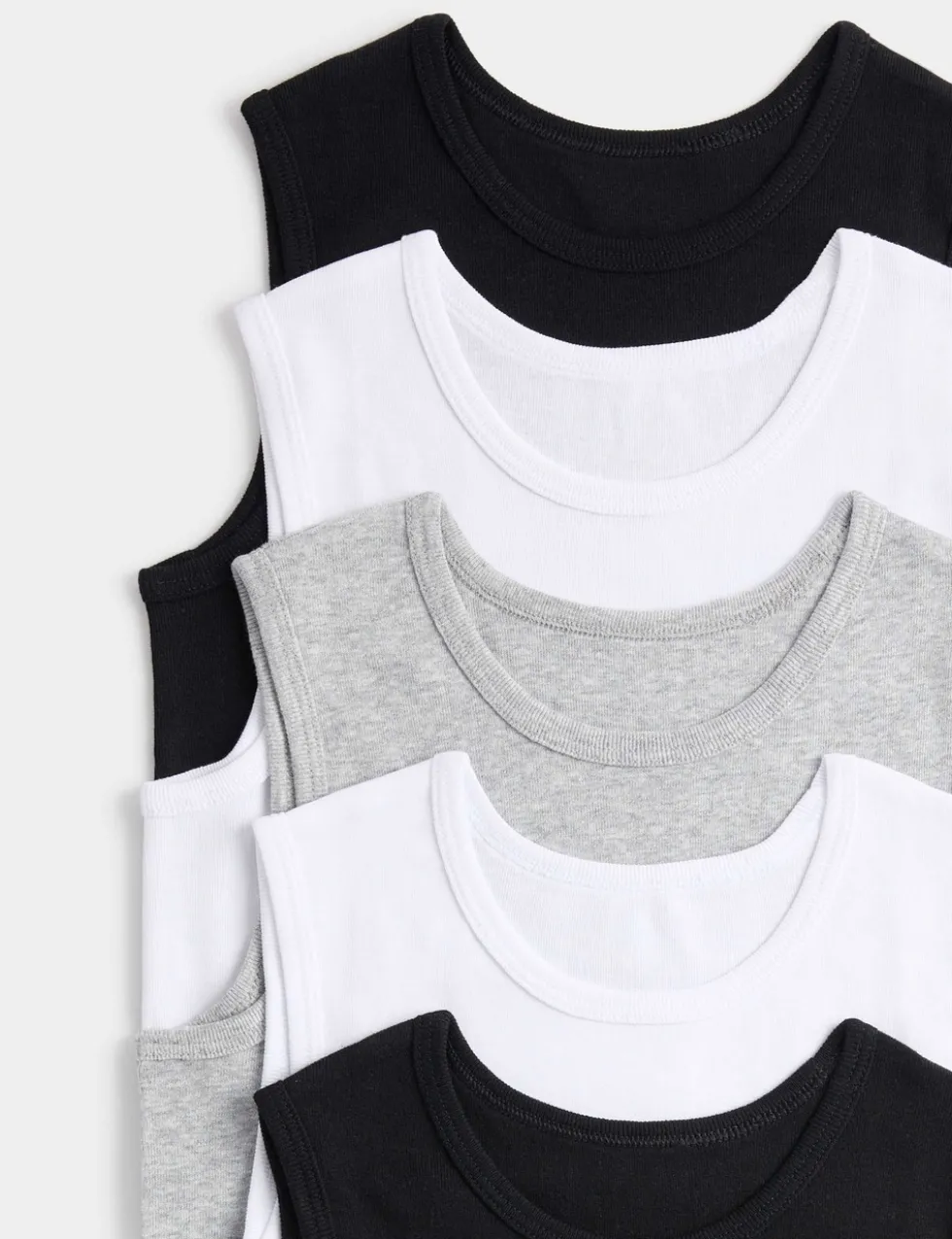 5 Pack Pure Cotton Vests (2-14 Yrs)