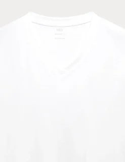 3 Pack Pure Cotton V-Neck T-Shirts