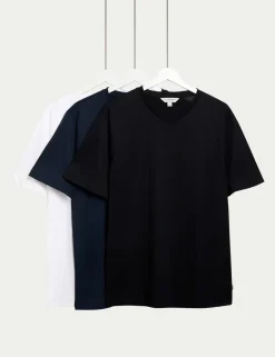 3 Pack Pure Supima® Cotton V-neck T-Shirts