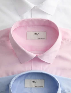 3 Pack Regular Fit Easy Iron Long Sleeve Shirts
