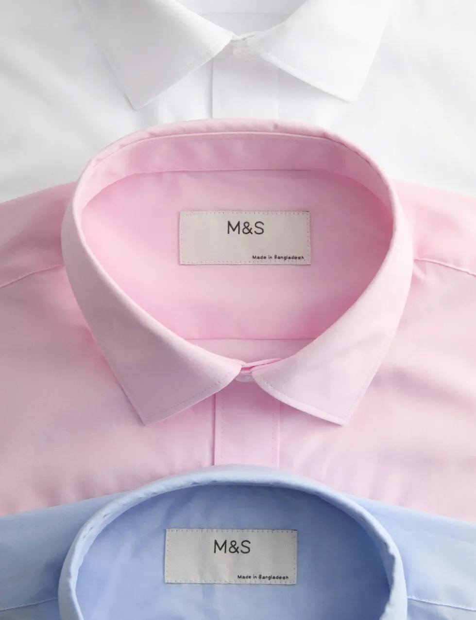 3 Pack Regular Fit Easy Iron Long Sleeve Shirts