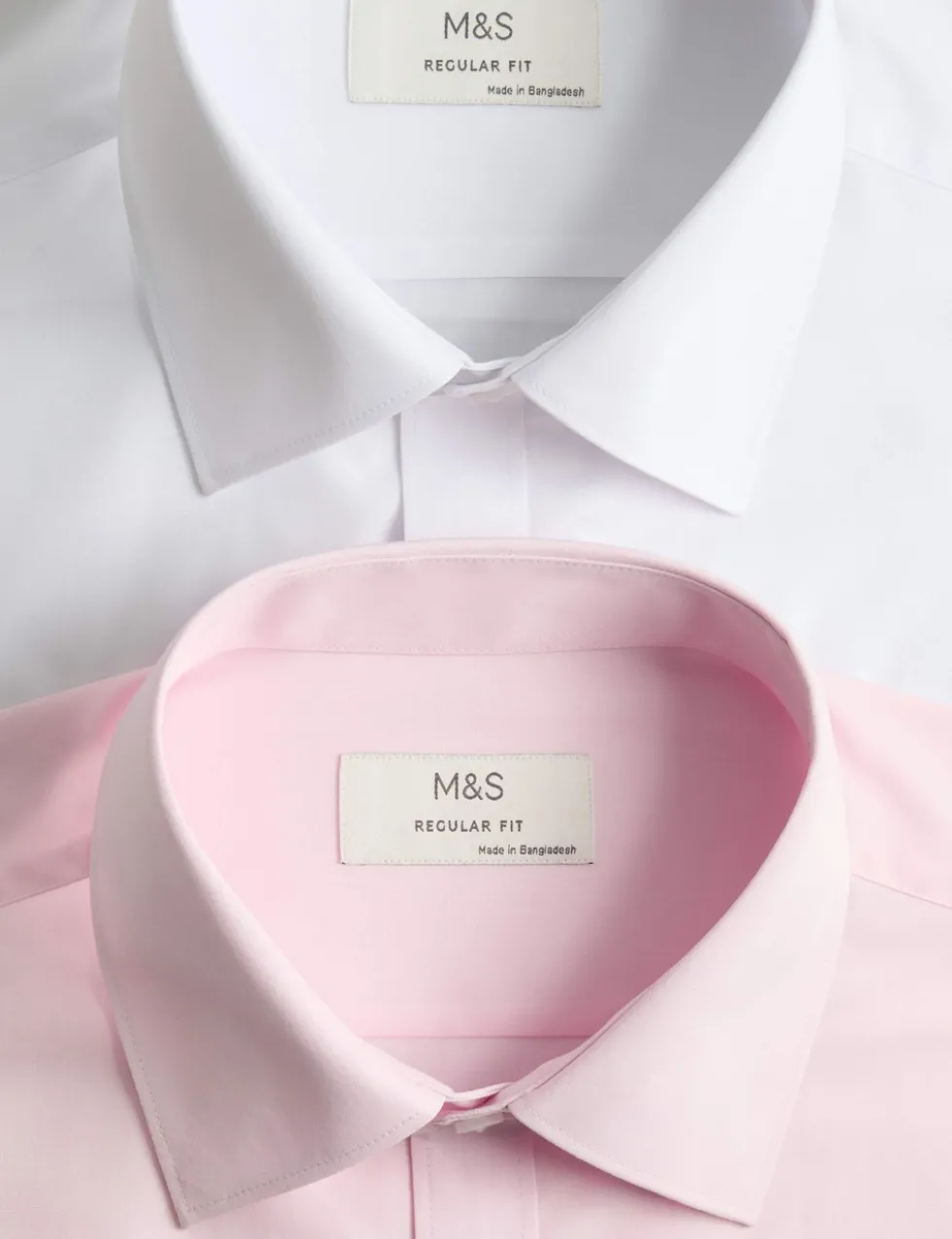2 Pack Regular Fit Easy Iron Cotton Blend Shirts