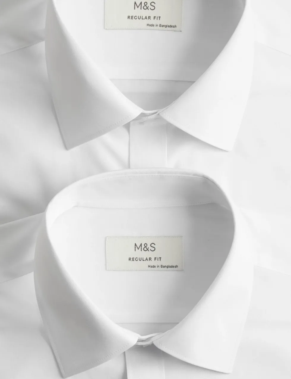 2 Pack Regular Fit Easy Iron Cotton Blend Shirts