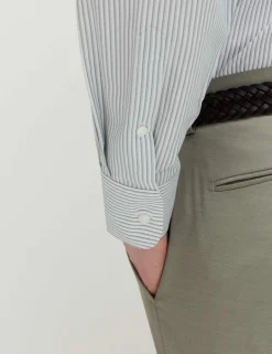 2 Pack Regular Fit Easy Iron Striped Shirts