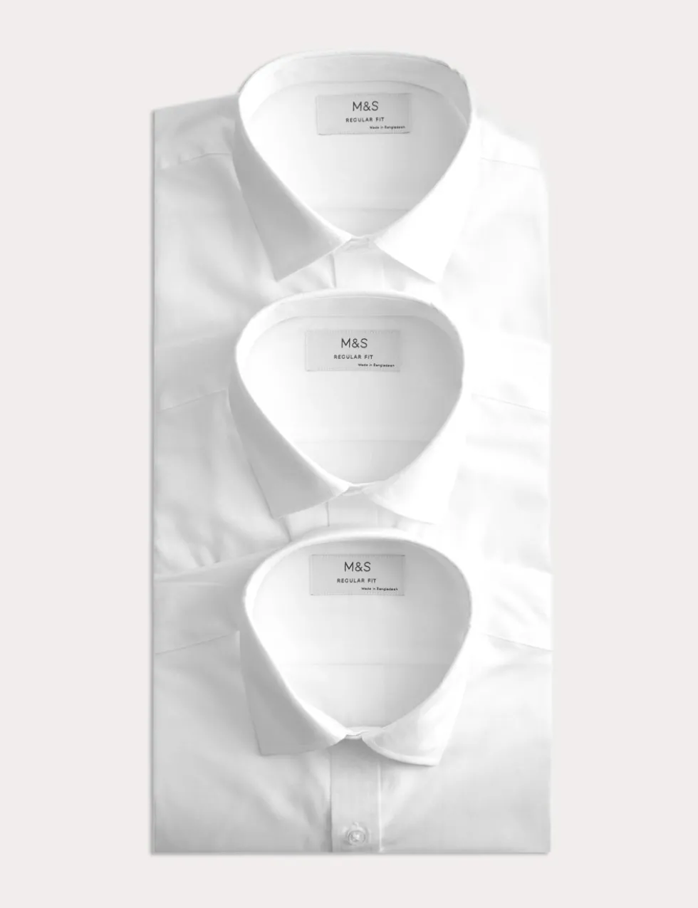 3 Pack Regular Fit Easy Iron Short Sleeve Shirts