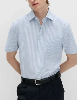 2 Pack Regular Fit Easy Iron Cotton Blend Shirts