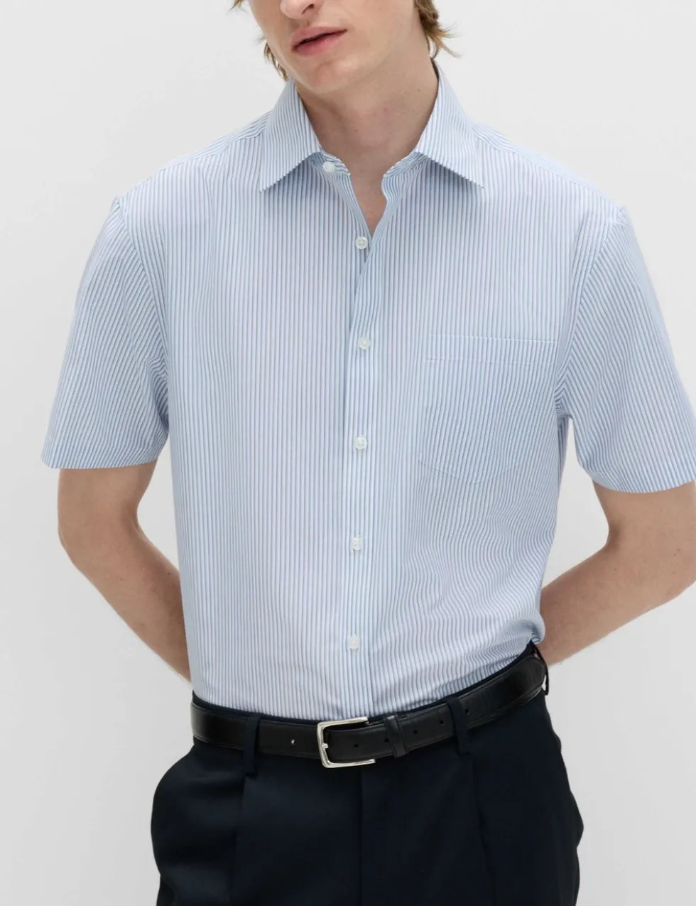 2 Pack Regular Fit Easy Iron Cotton Blend Shirts