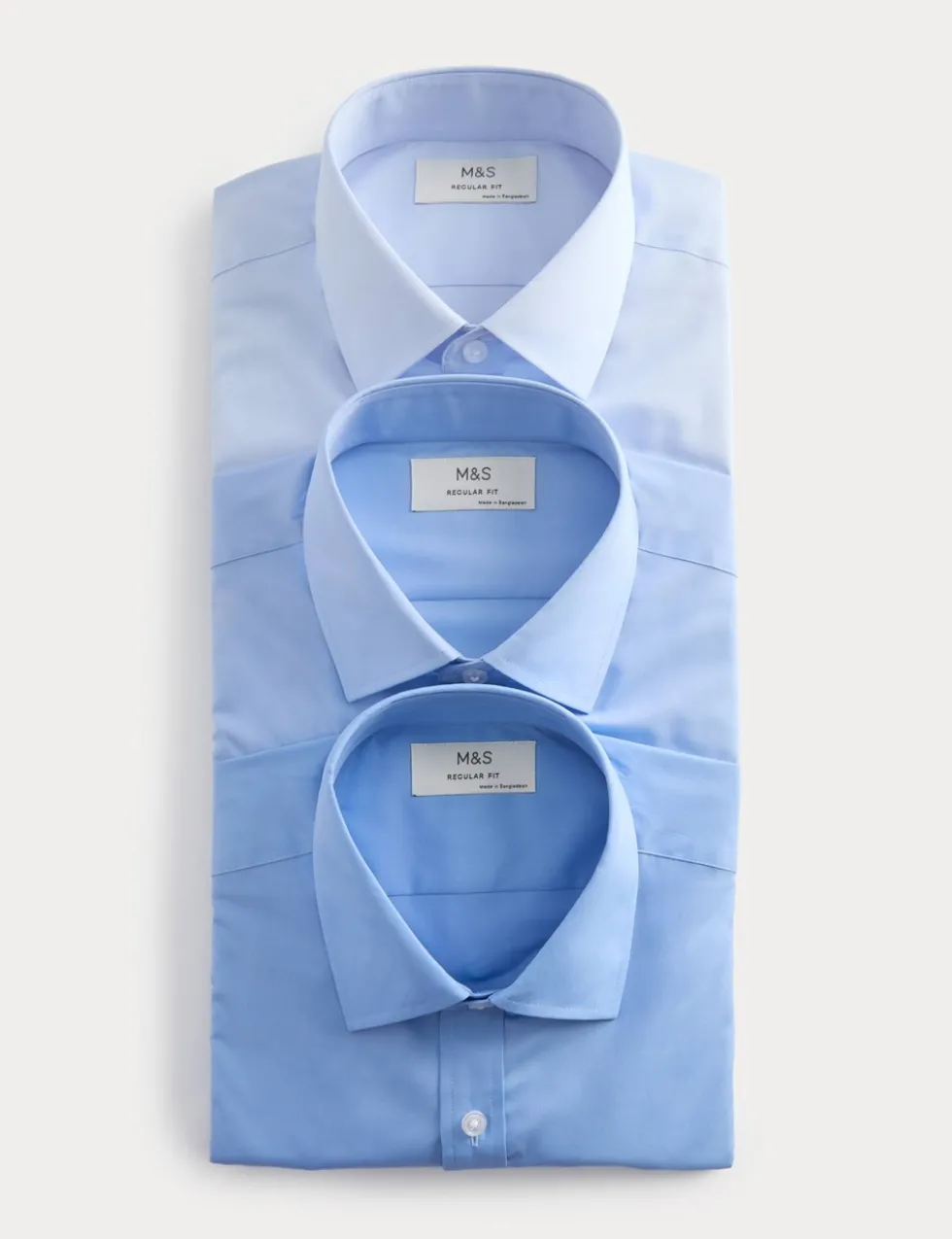 3 Pack Regular Fit Easy Iron Short Sleeve Shirts