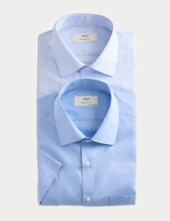 2 Pack Regular Fit Easy Iron Shirts