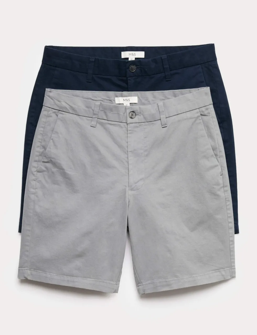 2 Pack Regular Fit Stretch Chino Shorts