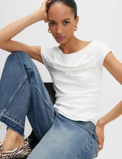 2 Pack Ruched Slash Neck Tops