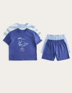 2 Pack Seagull Graphic Short Pyjamas (1-8 Yrs)