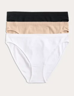 3 Pack Seamless High Leg Knickers
