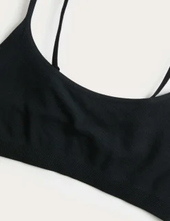 3 Pack Seamless Non Wired Micro Crop Tops