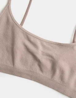 3 Pack Seamless Non Wired Micro Crop Tops
