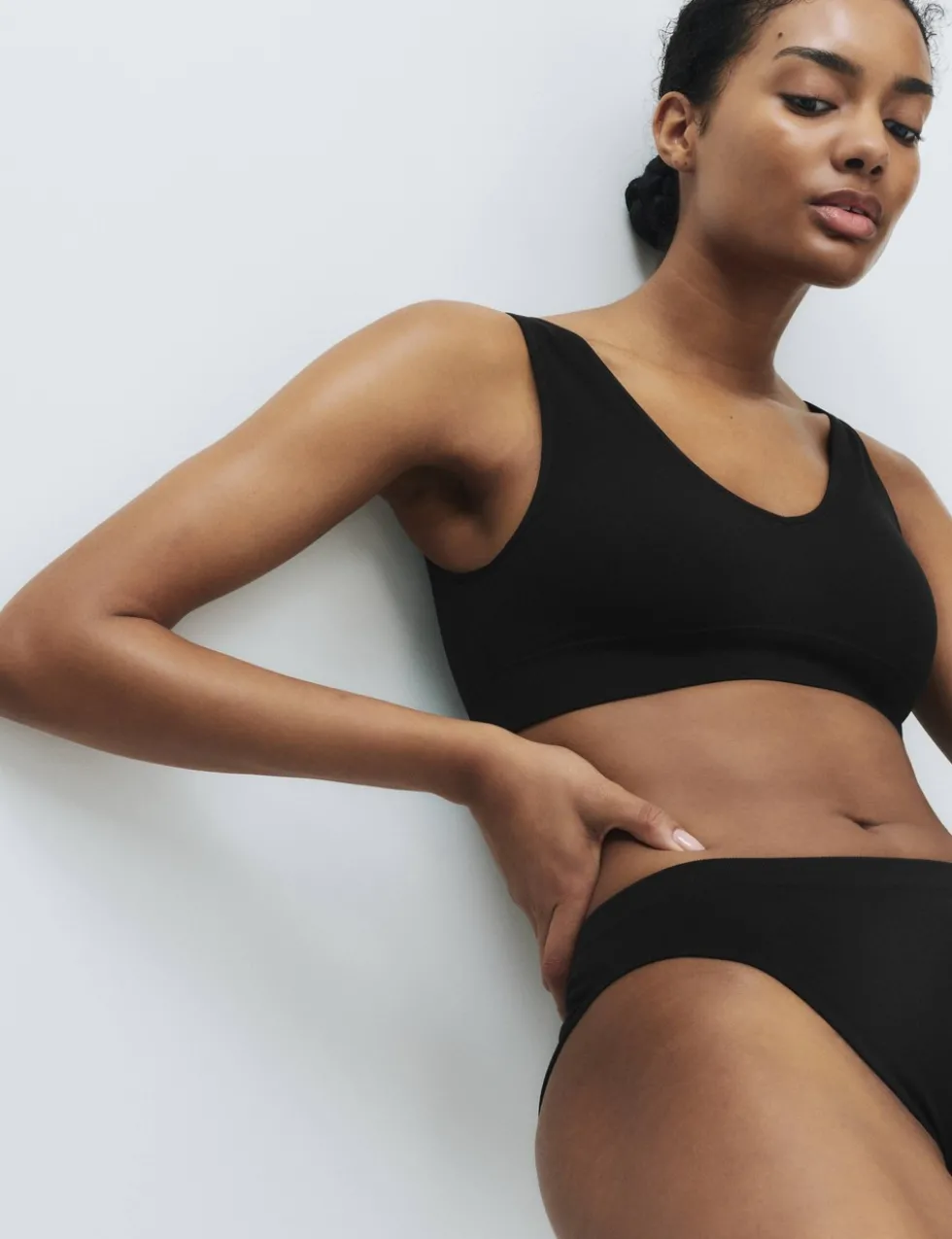3 Pack Seamless V-Neck Crop Tops