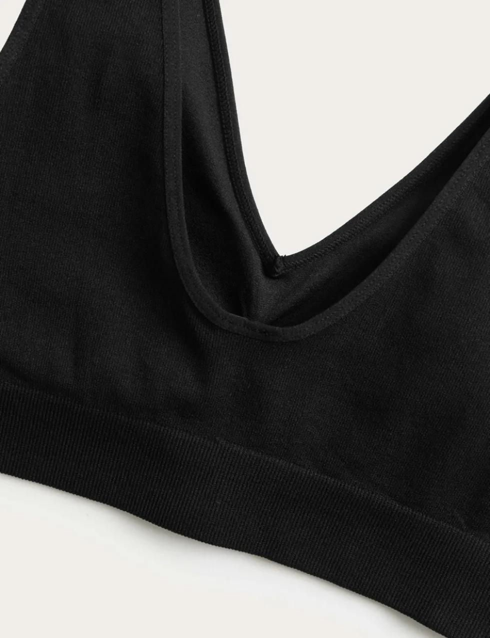 3 Pack Seamless V-Neck Crop Tops