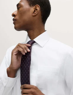 2 Pack Slim Fit Easy Iron Cotton Blend Shirts