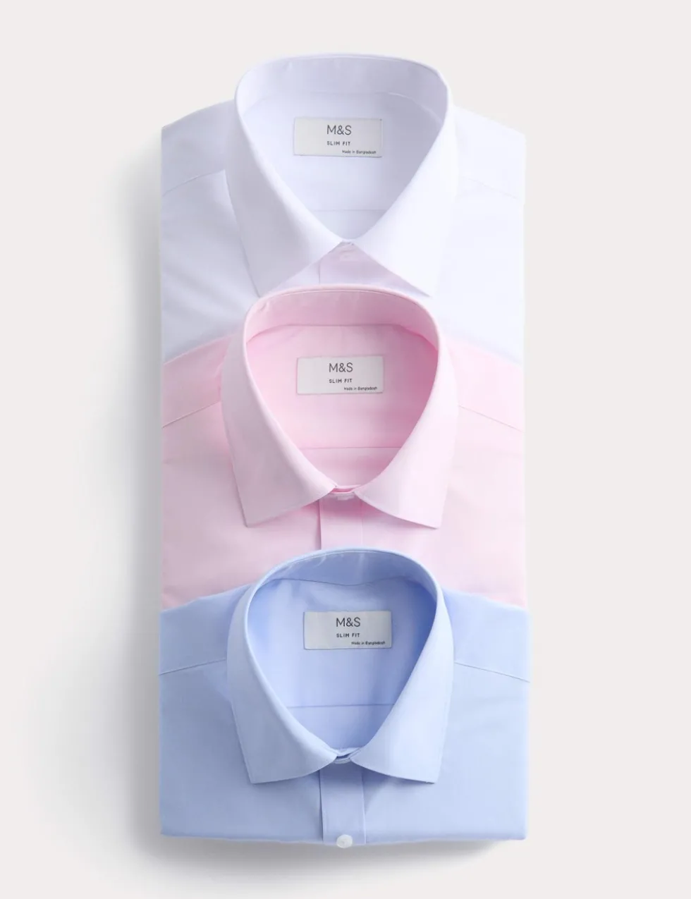 3 Pack Slim Fit Easy Iron Shirts