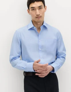 2 Pack Slim Fit Easy Iron Cotton Blend Shirts