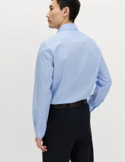 2 Pack Slim Fit Easy Iron Cotton Blend Shirts