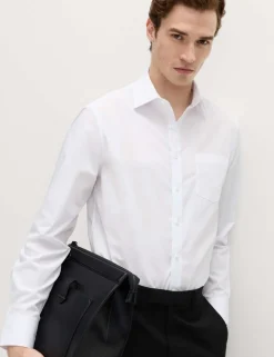 2 Pack Slim Fit Easy Iron Cotton Blend Shirts