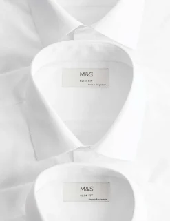 3 Pack Slim Fit Easy Iron Short Sleeve Shirts