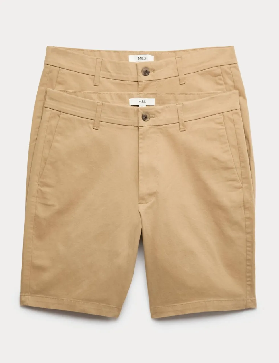 2 Pack Slim Fit Stretch Chino Shorts