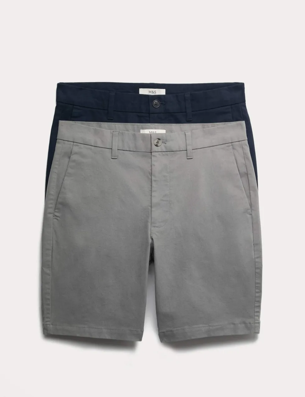 2 Pack Slim Fit Stretch Chino Shorts