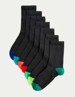 7 Pack Socks (8½-12 Small - 7½-10½ Large)