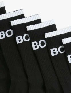 6 Pack Stripe Cotton Rich Ankle Socks