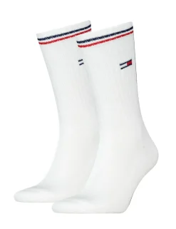 2 Pack Striped Cuff Cotton Rich Sports Socks