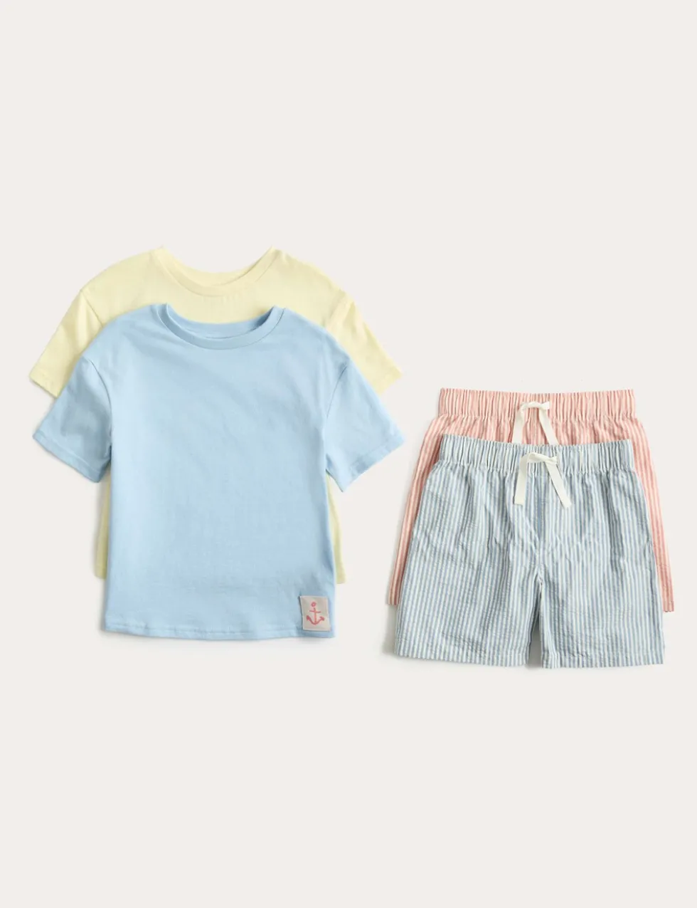 2 Pack Striped Short Pyjama Sets (1-8 Yrs)