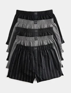 5 Pack Supima® Cotton Rich Woven Boxers