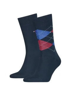2 Pack TH Men Cotton Rich Argyle Socks
