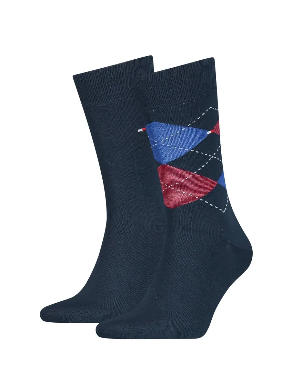2 Pack TH Men Cotton Rich Argyle Socks