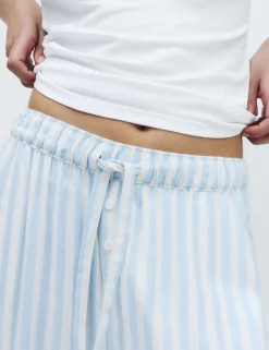 2 Pack Twill Wide Leg Pyjama Bottoms