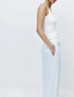 2 Pack Twill Wide Leg Pyjama Bottoms