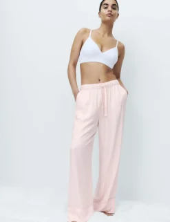 2 Pack Twill Wide Leg Pyjama Bottoms