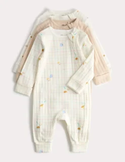 3 Pack Unisex Cotton Rich Baking Print Sleepsuits (6lb 3oz-3 Yrs)