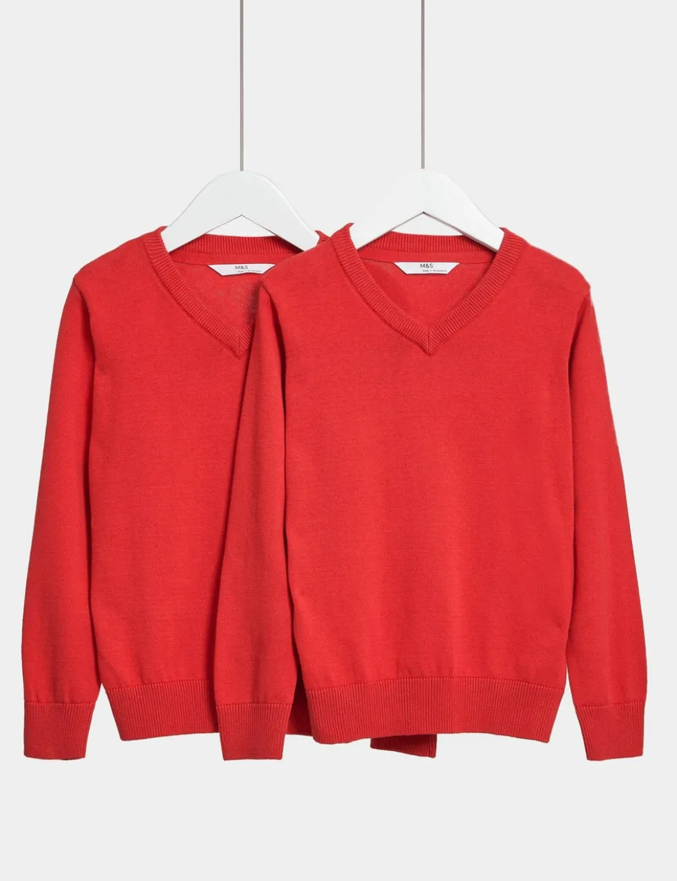 2 Pack Unisex Pure Cotton School Jumper (3-18 Yrs)